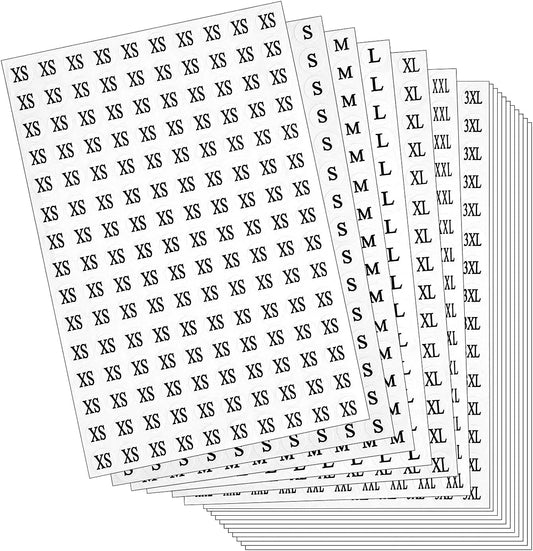 DIYASY Clothing Size Stickers,28 Sheets Round Clothing Labels Stickers All 7 Sizes (XS/S/M/L/XL/XXL/XXXL) Pack of 4200 (0.6 Inches)