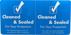 Cleaned and Sealed Tamper Seal Labels Blue 2 x 4 Inch 500 Total Labels Tamper Evident Tape for Hotels, House, & Car Rentals, White Plastic Permanent Adhesive, Tape Indicates Cleanliness & Security