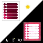 customTAYLOR33 High Intensity Grade Reflective Safety Decals/Stickers for Motorcycle, Bicycle, Snowboarding, Racing Helmets or Vehicles (Set of 2 (12 Strips & 12 Circles), Special Edition Hot Pink) Set of 2 (12 Strips & 12 Circles)