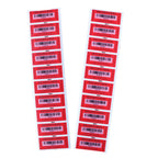 Bundled for 100pcs x 1" x 3.35" Red Security Void Labels & 100pcs x 25mm x 60mm Red Total Transfer Tamper Evident Labels