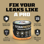 TITANPATCH PRO Waterproof Sealant Tape – Black 4" x20' – Stops Leaks Fast & Stays Sealed for 15+ Years – Sticks to RVs, Roofs, Pools, Boats, Gutters – Built for Harsh Weather (-40°F to 190°F) 4" x 20ft