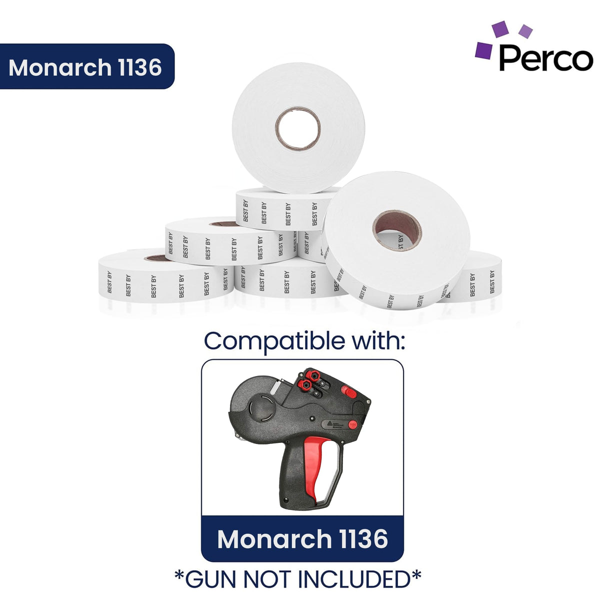 Pricing Labels for Monarch 1136 Best By - 14,000 Labels w/ 8 Rolls Value Pack, 1 Sleeve - Made in USA