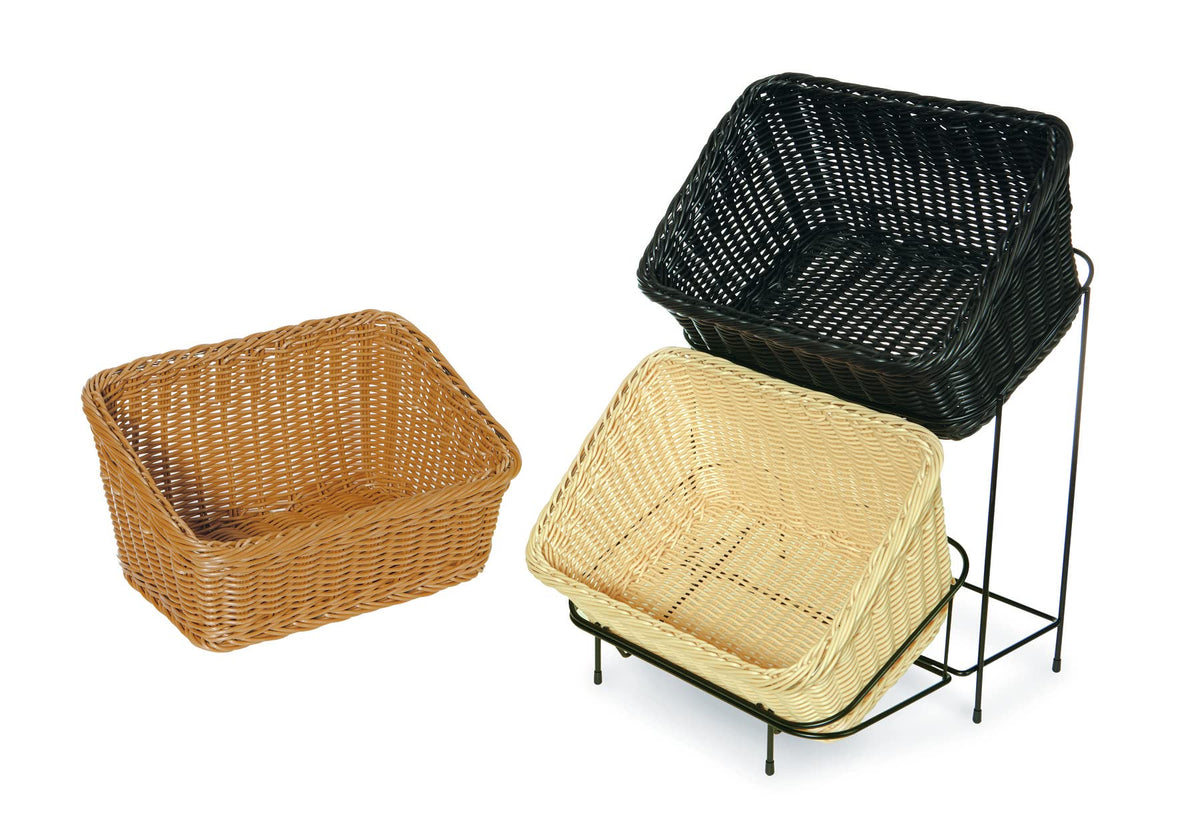 G.E.T. WB-1510-BK Black 9.25" x 13" Cascading Basket, Polypropylene