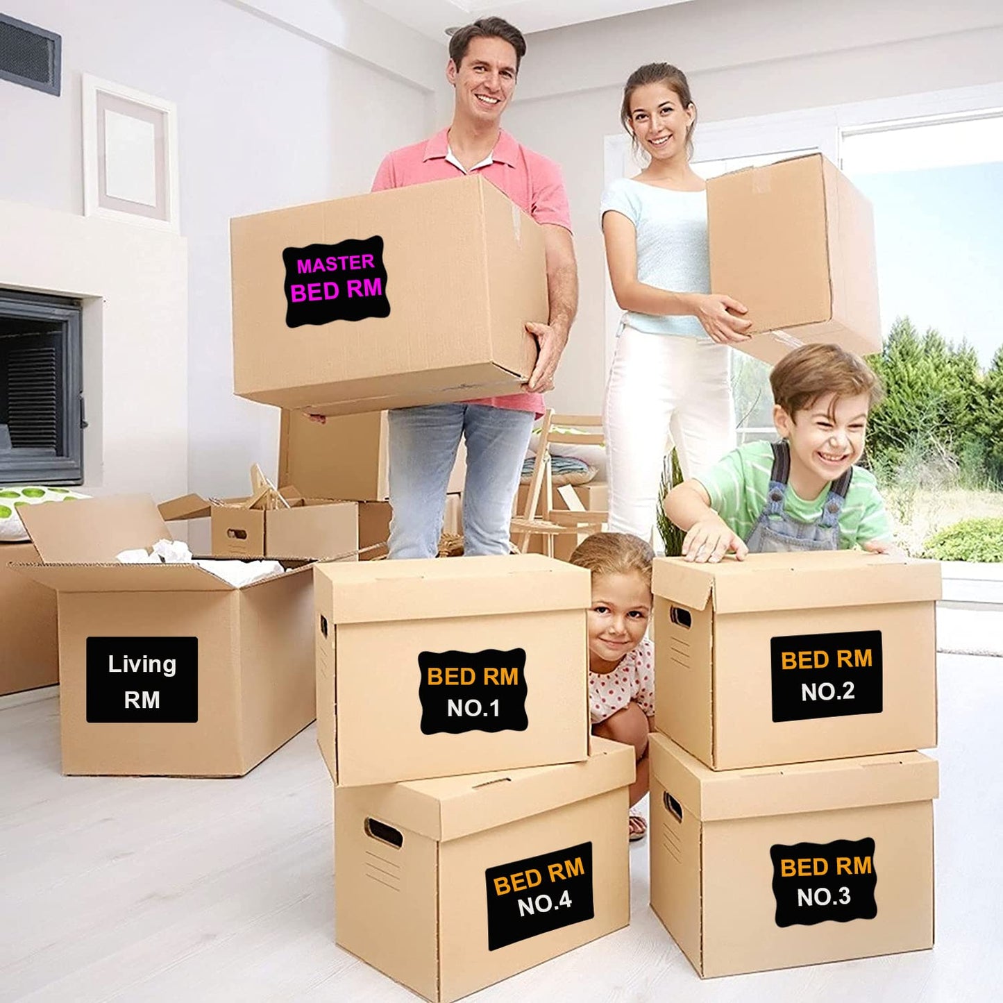 Chalkboard Labels Extra Large Waterproof Adhesive Rectangles Chalkboard Stickers Erasable&Reusable Black Board Sticker for Boxes Jars Containers-7.5'' X 5.5'' Pack of 18 Shape B