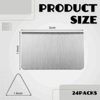 Tudomro 24 Pack Stainless Steel Table Tent Sign 3x1.5" for Party Buffet
