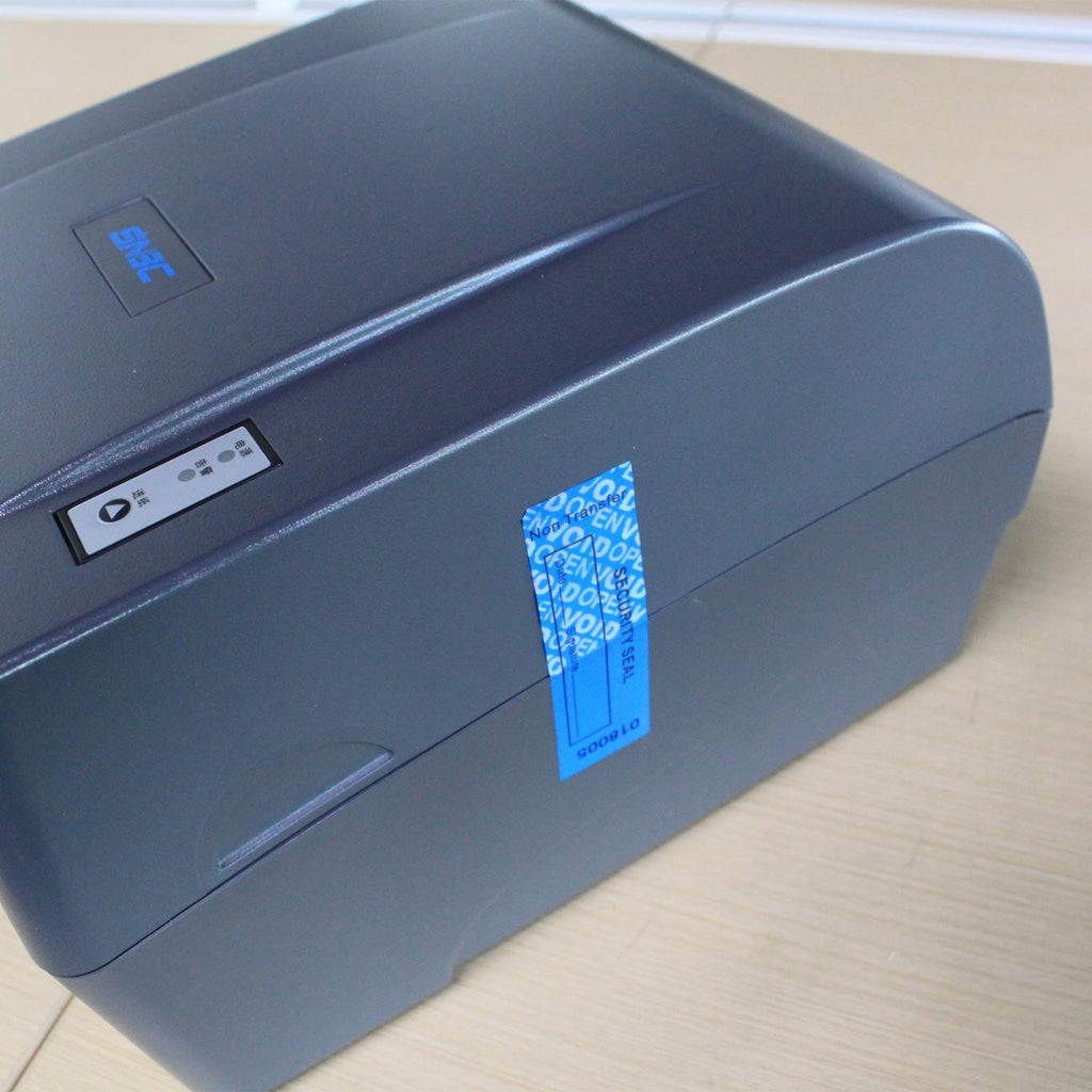 Bundled for 100pcs x 1" x 3.35" Red Total Transfer & Blue Non Transfer Tamper Proof Stickers