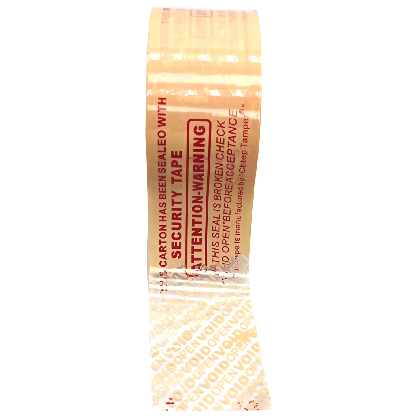 ChtepTamper 54.7Y 2inch 1 Rolls 100% Total Transfer Tamper Evident Tape Security Seal for Safe Shipping 2 inches Wide
