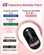Phomemo Embossing Label Maker with 6 Tapes, Vintage Embossed Label Maker Pink