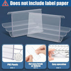 Kathfly 50 Pack Wire Shelf Label Holder 3" Adjustable Shelf Cable Tags 3"