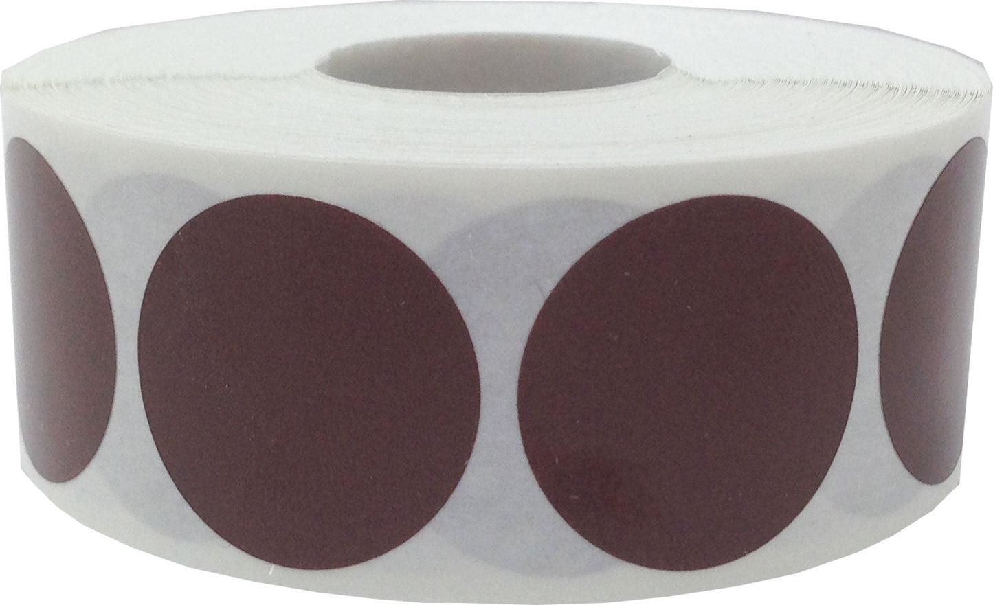 Brown Color Coding Labels for Organizing Inventory 1 Inch Round Circle Dots 500 Total Adhesive Stickers On A Roll Brown