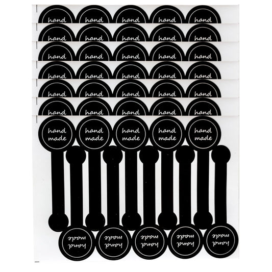 400 Pcs Handmade Food Baking Seal Stickers - Black Striped Tamper Evident Stickers Lollipop Spice Label Stickers for Home, Bakery Artisans Baking Crafts Art and Other Decorative Labels