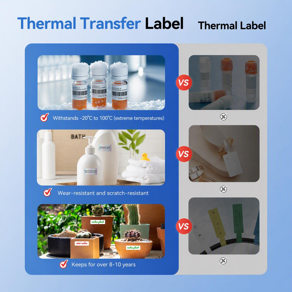 NIIMBOT M2/M3 Thermal Transfer Label Tape, Package Thank U 3-Color Set