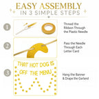 That Hot Dog Is Off The Menu Banner, Gold Glitter Bachelor Party Decor