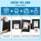 Fuxury Thermal Labels 4x6 500 Labels Fanfold Direct Shipping Label 4x6"-500 Labels