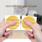 2 Inch Brushed Gold Circle Thermal Sticker Printable Holographic Labels