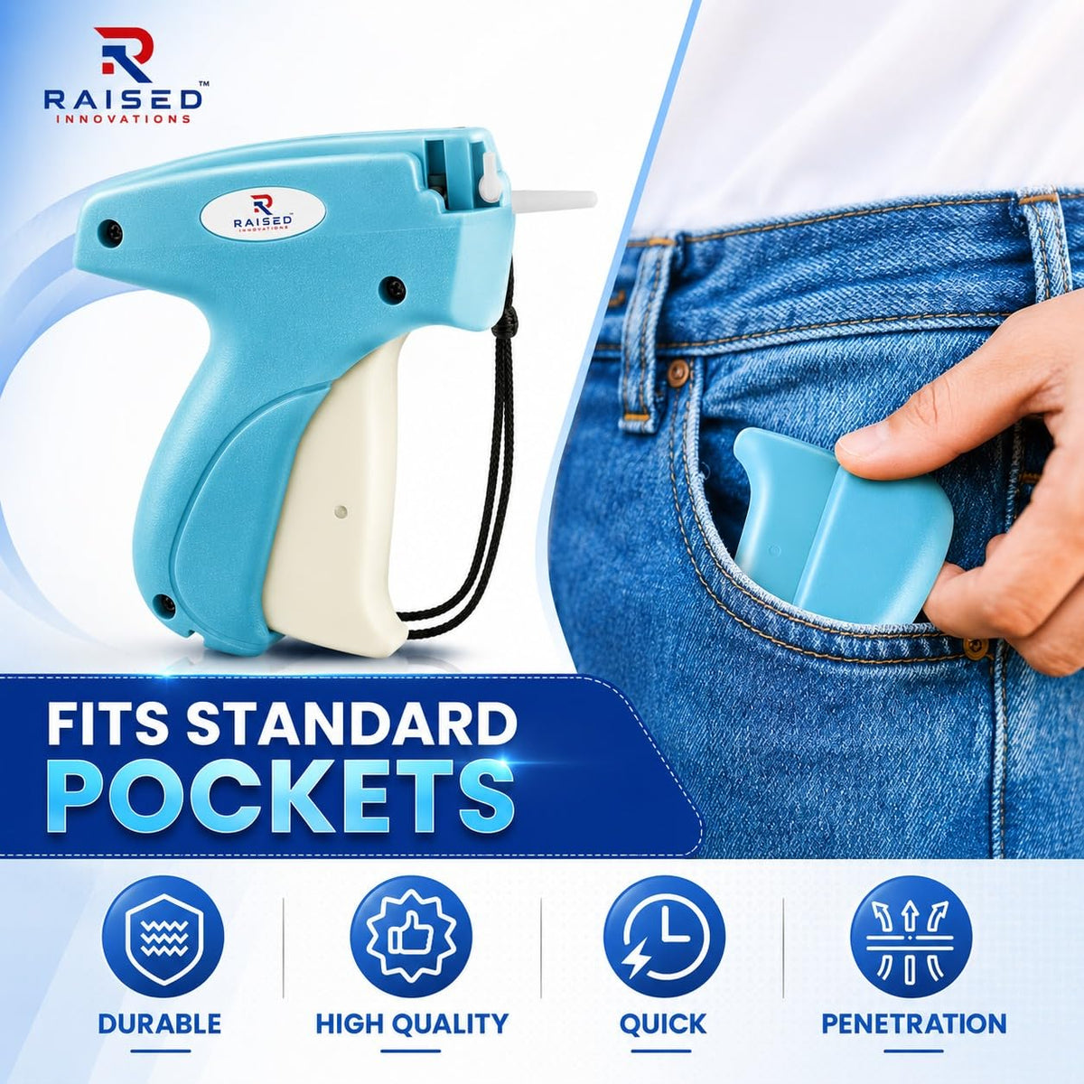 Stitch Gun for Clothes, 3010 Piece Micro Stitch Kit BLUE