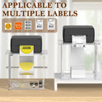 Acrylic Label Roll Holder for Thermal Printer Desktop Stand Transparent