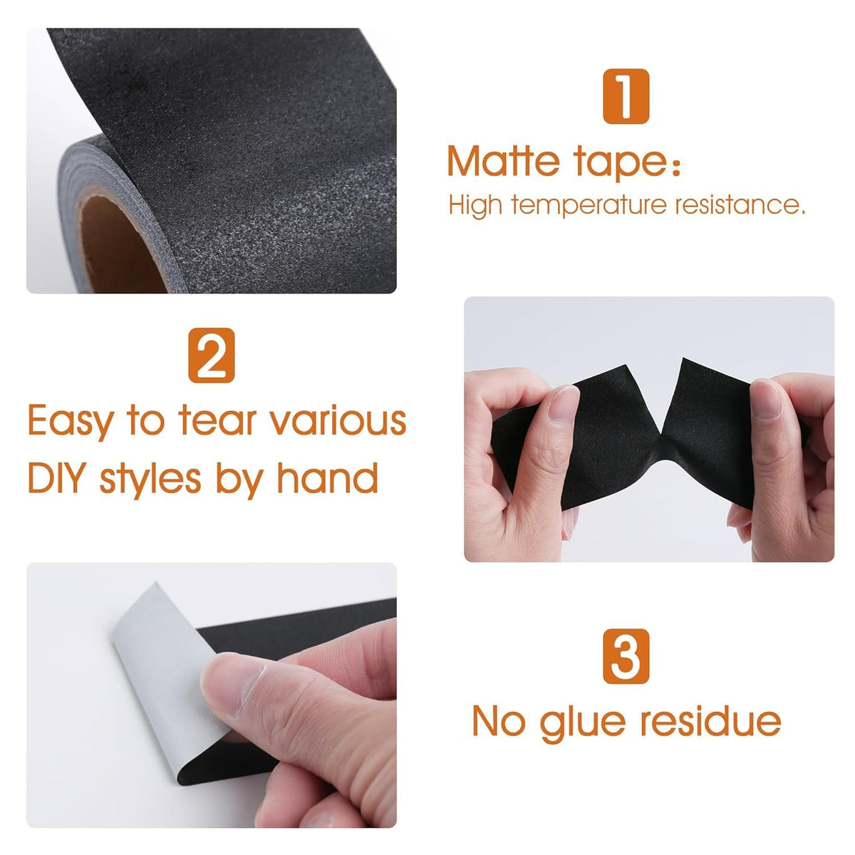 2Inch Wide Self-Adhesive Matte Book Binding Tape - 33 FT Black Cloth Tape | for Repairing/Reinforcing/Protecting Old & Antique Books, Cable Management & Packaging (White White) White White