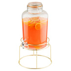 TableCraft Wire Stand for Beverage Dispensers, 11" x 11" x 8", Powder-Coated Gold Steel Elevated Beverage Display Stand with 6 Inch Faucet Clearance, Fits BDG1000, BDG2000, BDG3000, 10090 and 10699
