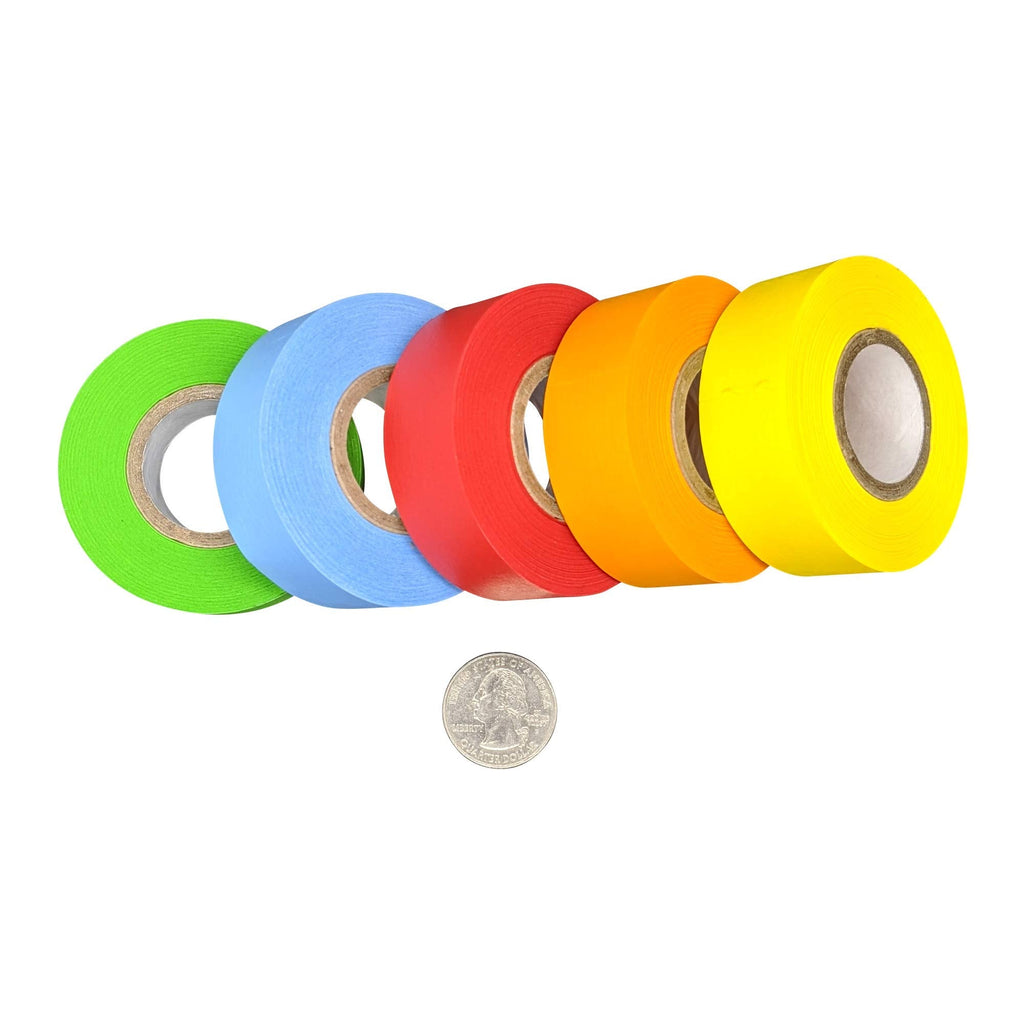 Bartovation Lab Labeling Tape, 3/4 in x 500 in, 5 Rolls, Assorted Colors