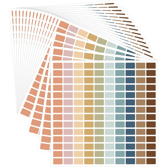 Sabary 20 Sheets Colorful Coding Labels Rectangle Colored Stickers Assorted Removable Stickers for Classrooms Offices Labeling Marking (Trendy Color,0.5 x 0.75 Inch) Trendy Color 0.5 x 0.75 Inch