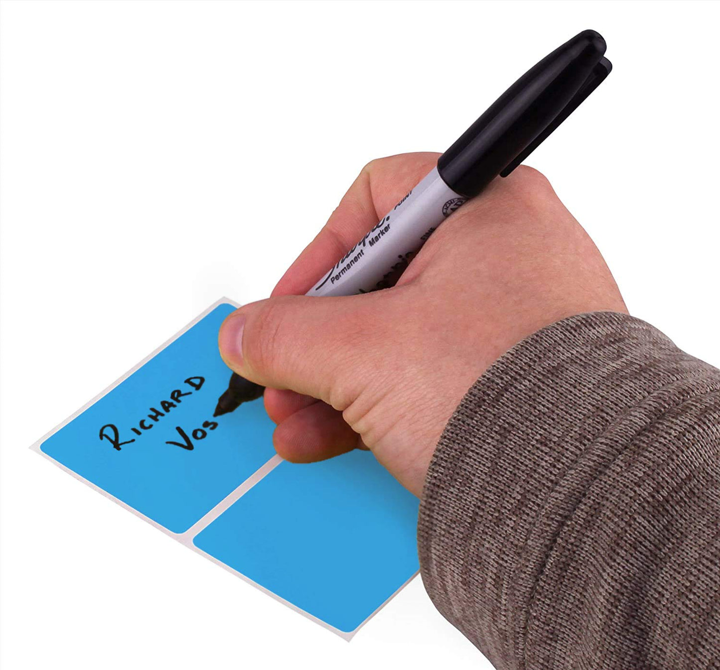 ChromaLabel 2 x 3 inch Permanent Color Code Rectangle Labels, 250 Stickers per Roll, Light Blue