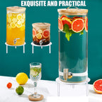 2Pcs Drink Dispenser Stand Only,Clear Acrylic Stands,Fit Max 7.87 Inch Diameter of Glass Drink Dispenser Stand,Water Dispenser Stand for Parties and Events,Cake Stand,Beverage Dispenser Stand 2
