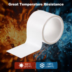 PATIKIL Heat Resistant Tape, 2.8 Inch x 33 Feet High Temperature Tape PTFE Adhesive High Heat Tape Waterproof for Vacuum Sealer Machine Insulation Protection, White, 0.18mm Thick