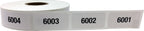 Consecutive Number Labels Bulk Pack Numbers 1 Through 10,000 White/Black .75 x 1.5 Rectangle Small Number Stickers for Inventory