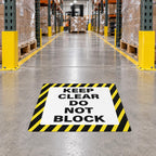 5 Pack Keep Clear Do Not Block Stickers 17 × 17 Inches