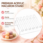 Macaron Stand, Clear Acrylic 6-Slot Macaron Tower Display Tray for Cookies