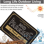 2 Pack No Parking Thank You Signs 12 x 8 Inches Metal Do Not Park Signs Reflective Sturdy Rust Aluminum UV Protected Waterproof Easy to Install Outdoor Use B