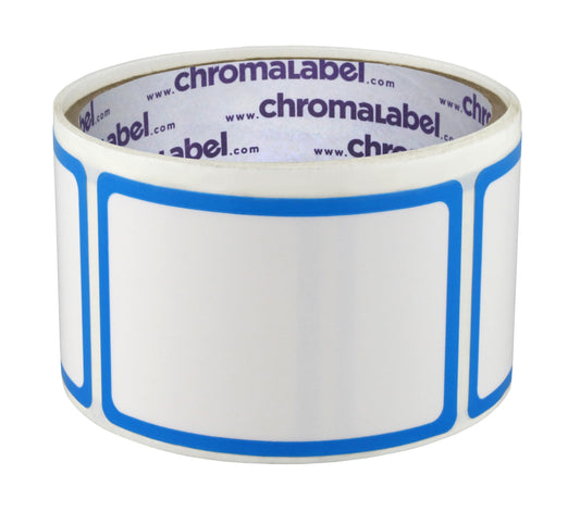ChromaLabel 2 x 3 Inch Rectangular Dry Erase Labels, Easy Peel Off Label Ideal as Storage Bin and Tile Labels - Pack of 50 Dry Erase Sticky Notes 2" x 3" Without Protective Flap