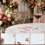 Arch Wedding Table Numbers 1-30 with Stands, 6"×4"Gold Table Numbers