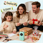 Phomemo D30 Label Maker with Christmas Pattern Tapes, Gold, Snow Mix Color Sticker Thermal Paper Self-Adhesive Label Tape, 14 x 50mm (1/2" x 17/8") 160 Tapes/Roll, 3-Roll