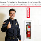 (16 Pack) Self-adhesive Fire Extinguisher Sign, 12" x 4" Durable Plastic Fire Extinguisher Sticker for Business and Home Use, Indoor, Outdoor, 20 Mil Thick PVC Safety Signs, Weather-resistant, No Fade, Easy to Install 16