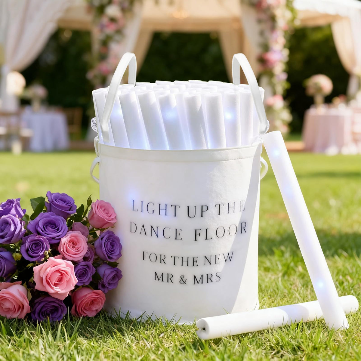 Wedding Baskets with Handles 16" Large White Felt Storage Basket