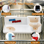 Shopping Cart Serving Tray with Dual Cup Holders & Phone Holder