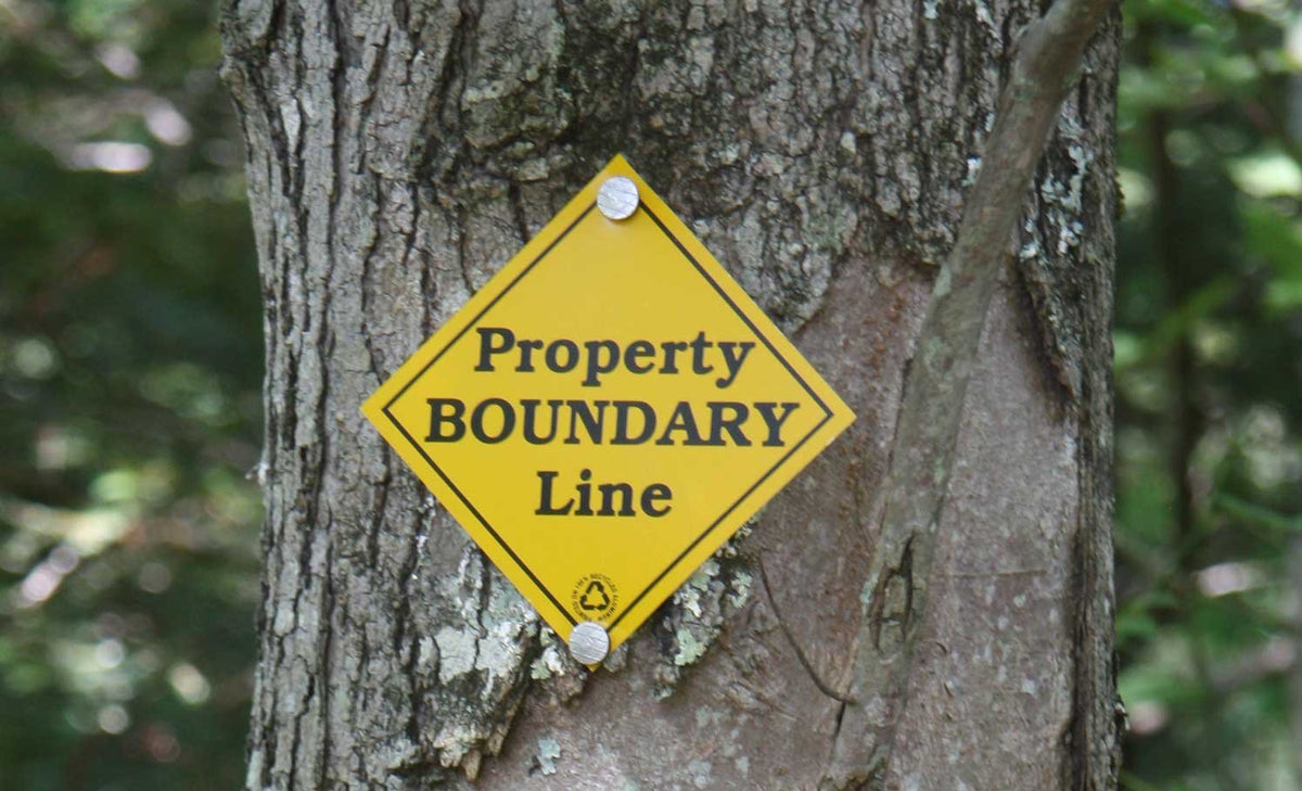 | Property Boundary Markers, Small, Aluminum, Yellow, 25 pack