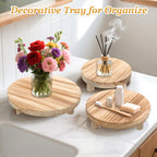 4 Pcs Wooden Risers Display Stands 5", 6", 7", 8", Brown