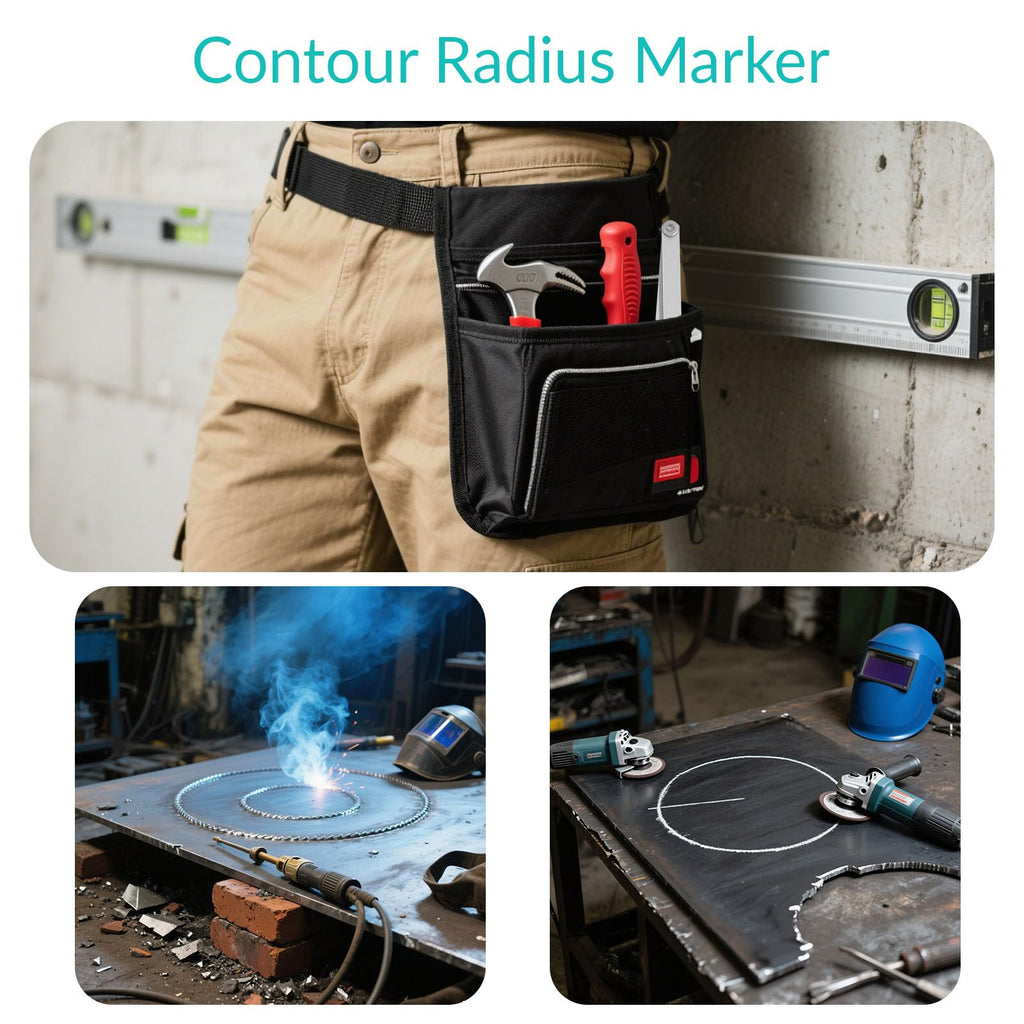 Up to 8" Contour Radius Marker, Curve O Mark with 5 Soapstone ＆ Holder Up to 8"