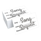 RXBC2011 Song request cards wedding reception guest interaction music table decoration pack of 100 White