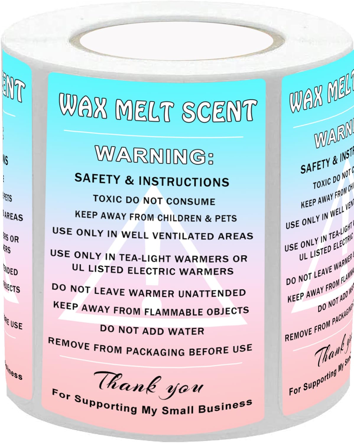 Wax Melt Scent Safety Instruction Stickers 2 x 3.5” Consultant Stickers Candle Jar Container Safety Labels for Soy Making Molds 200pcs