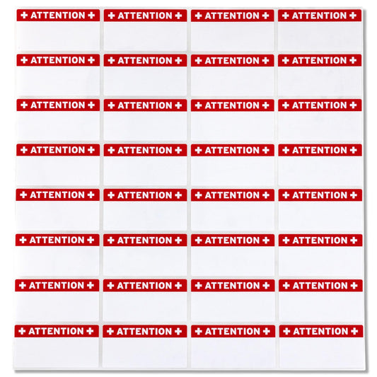 300 Labels, Red, Medical Attention Stickers for Folder File Charts - MAP1010 Blank Labels (2 x 1 Inch) Emergency Rooms/Veterinarians/Medical Recorders 300 Labels Map1010 - Attention