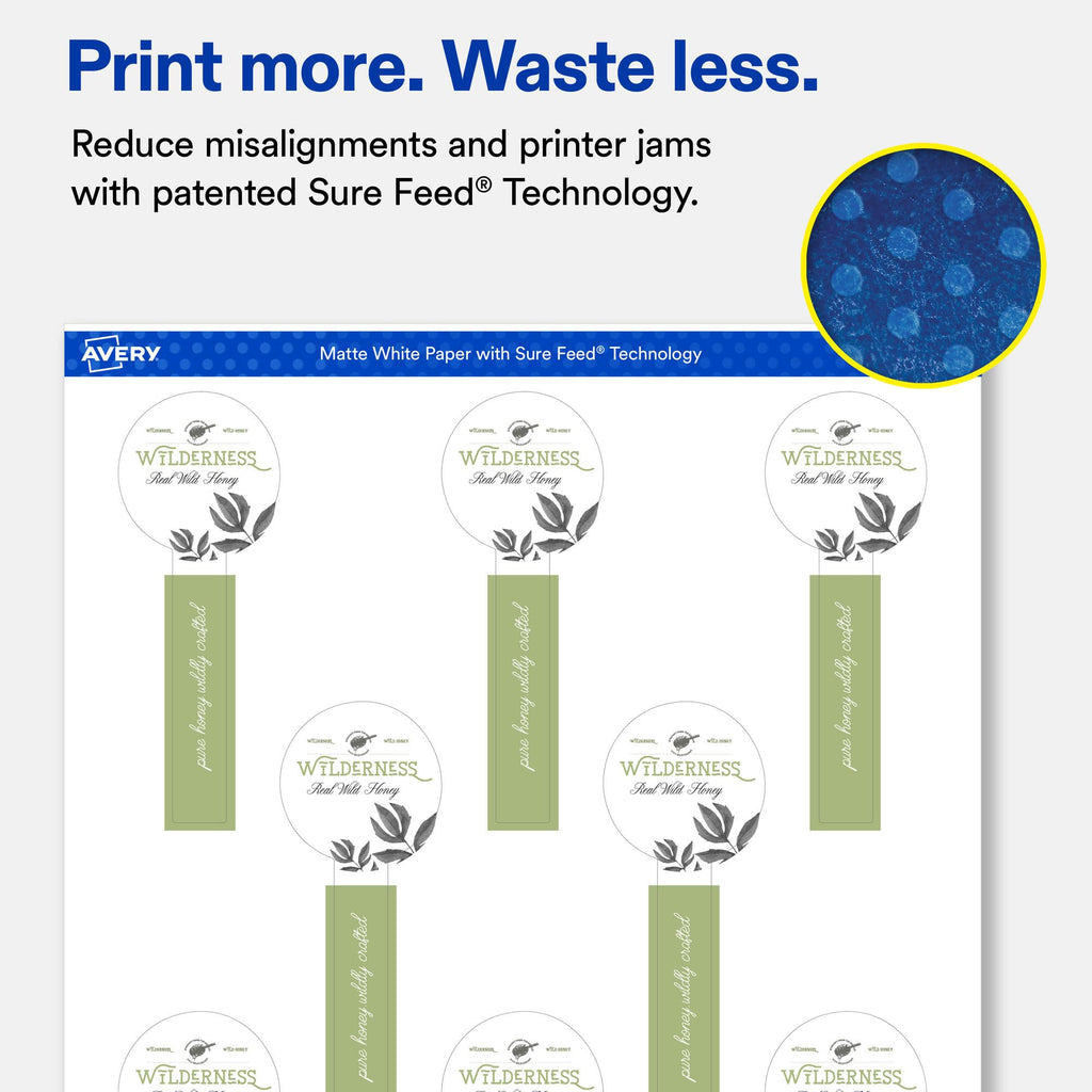 Avery® Matte White Lollipop Labels, 1.5" x 4", 400 Total 400 labels