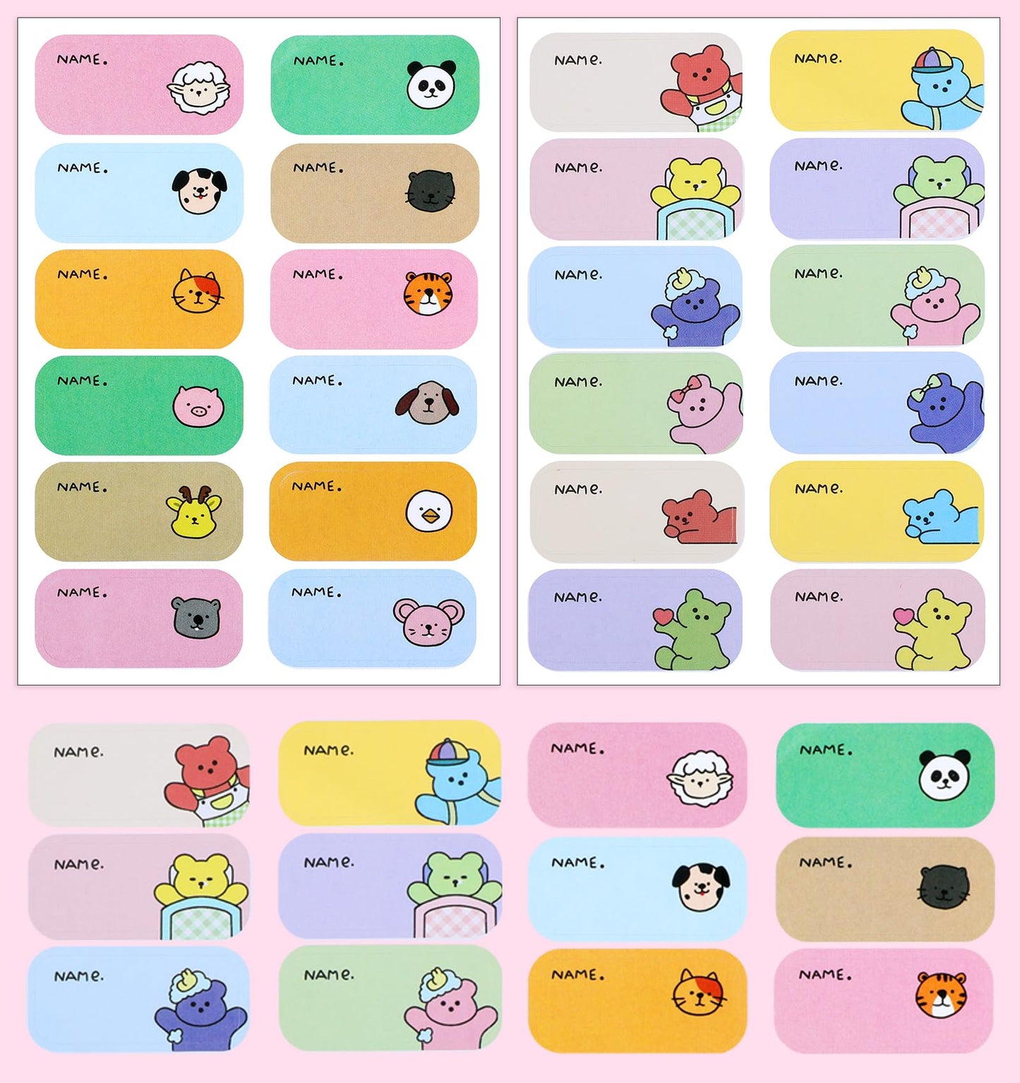 Custom Daycare Name Labels (144 Labels), Personalized Name Labels Waterproof Name Stickers for Clothing Bottles Backpacks Food Containers and School Supplies
