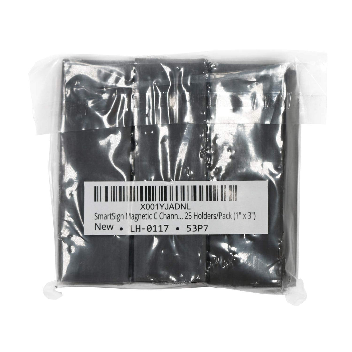 SmartSign Pack of 25 Magnetic"C" Channel Label Holders | 1" x 3" 1" x 3"