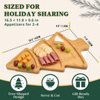 Bamboo Christmas Tree Charcuterie Board, 16.5 x 11.8 in