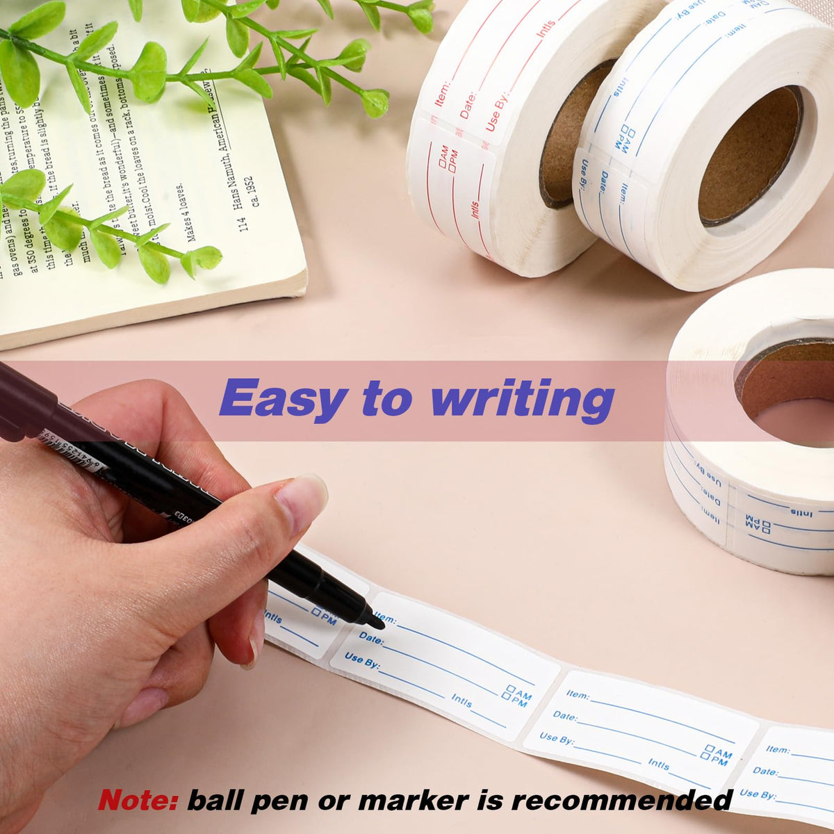 8 Rolls 4000 Pcs Removable Freezer Labels for Food Containers