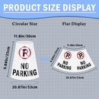 4 Pack No Parking Cones Message Sleeve, 360° Bright Reflective Cones Sleeve 4 Pack